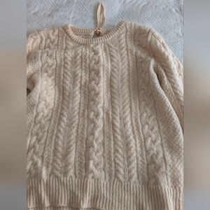 Zara Women's Cable Knit Sweater - Pink